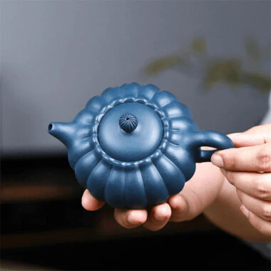 Yixing Zisha Teapot [Chrysanthemum Pot] (Tian Qing Ni – 200ml)