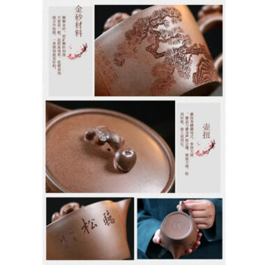 Yixing Zisha Teapot [Dakou Ting Song] (Hight Temperature Duan Ni – 310ml)