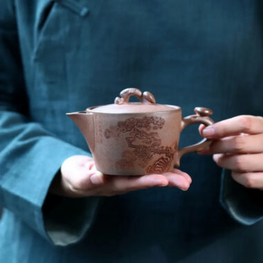 Yixing Zisha Teapot [Dakou Ting Song] (Hight Temperature Duan Ni – 310ml)