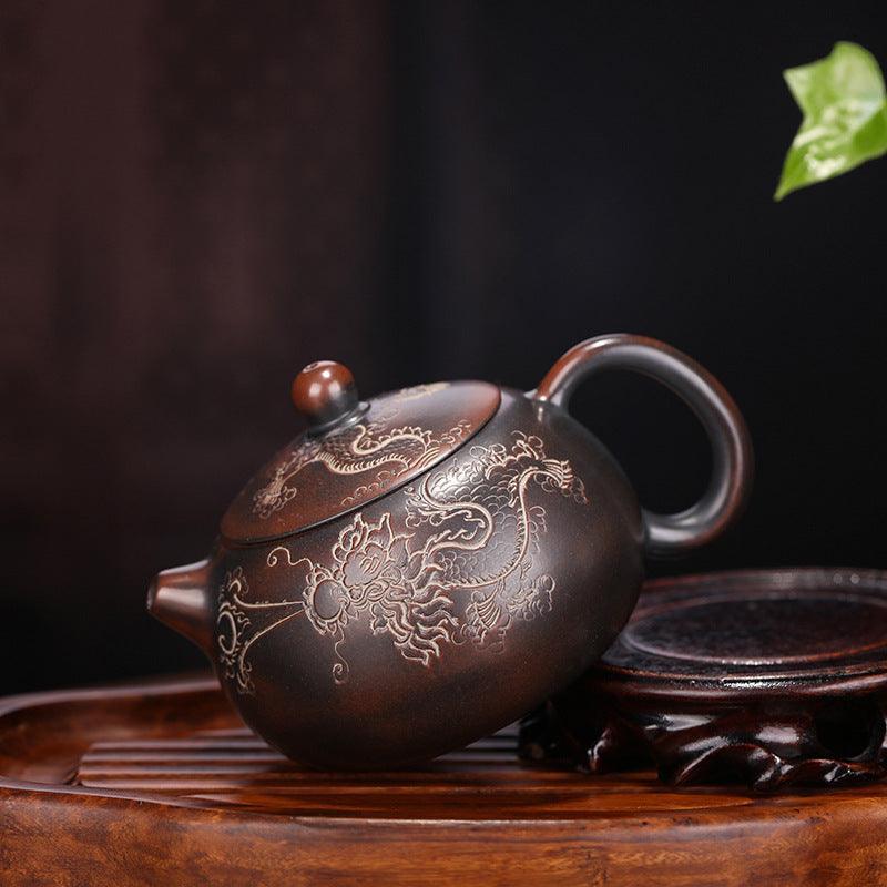 Yixing Zisha Teapot [Dragon Xishi] (Qinzhou Ni – 200ml)