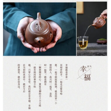 Yixing Zisha Teapot [Dunwu Damo] (High Temperature Duan Ni – 295ml)