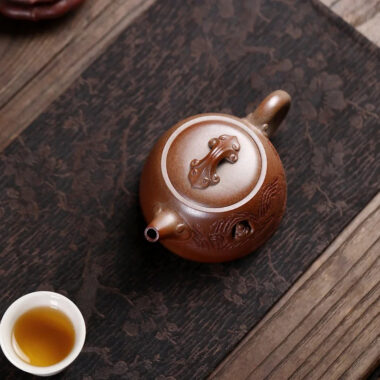 Yixing Zisha Teapot [Dunwu Damo] (High Temperature Duan Ni – 295ml)