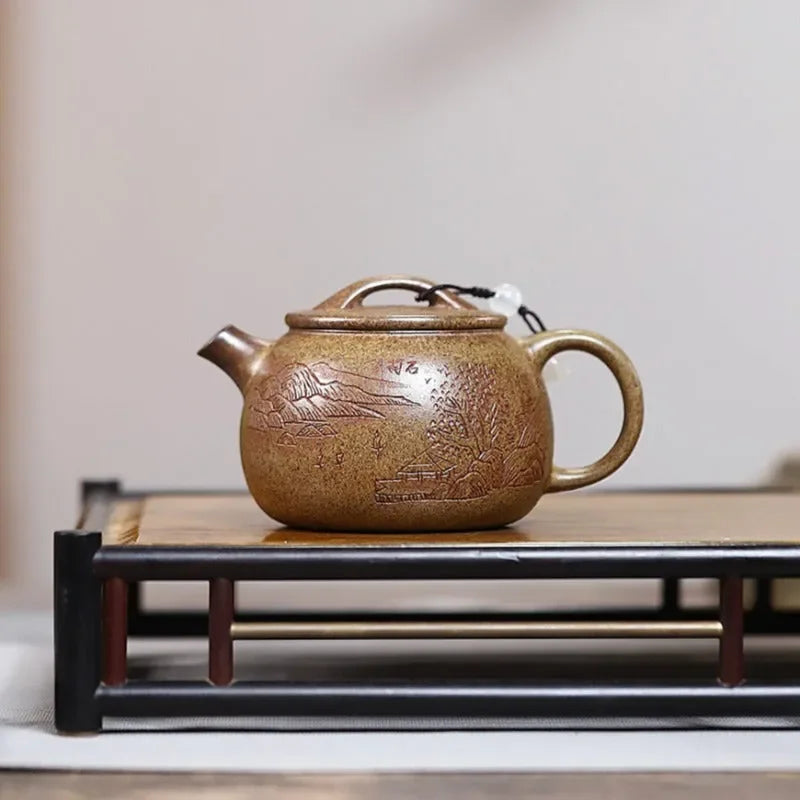 Yixing Zisha Teapot [Fu Yuan] (Duan Ni Firewood Firing – 180ml)