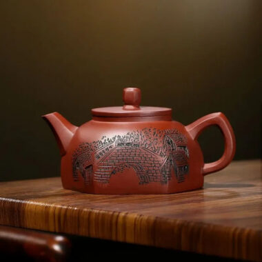 Yixing Zisha Teapot [Jiangnan Lifang Jing Lan] (Zi Ni – 220ml)