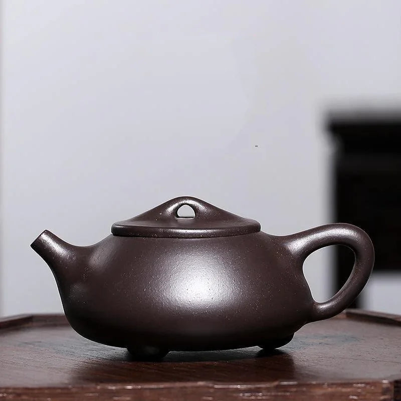 Yixing Zisha Teapot [Jingzhou Shi Piao] (Hei Jin Sha/Dahongpao – 240/210ml)