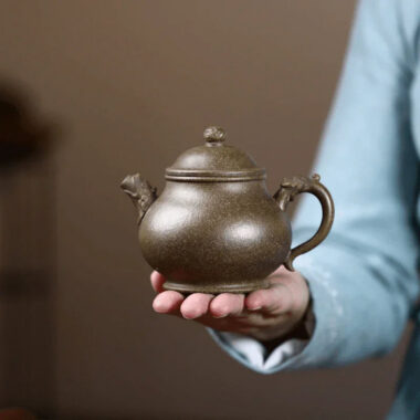 Yixing Zisha Teapot [Long Yun Pan Hu] (Long Bei Qing – 260ml)