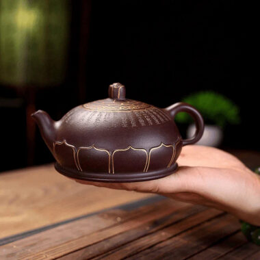 Yixing Zisha Teapot [Lotus] (Lao Zi Ni – 320ml)