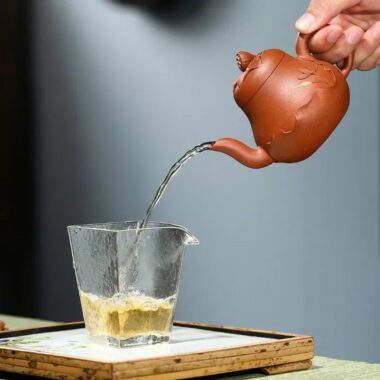 Yixing Zisha Teapot [Lotus Si Ting] (Hong Jiang Po Ni – 240ml)