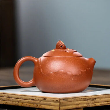 Yixing Zisha Teapot [Lotus Xishi] (Hong Jiang Po Ni – 250ml)