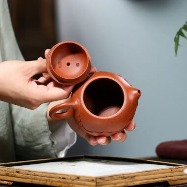 Yixing Zisha Teapot [Lotus Xishi] (Hong Jiang Po Ni – 250ml)