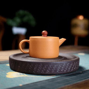Yixing Zisha Teapot [Lucky] (Huangjin Duan Ni – 150ml)