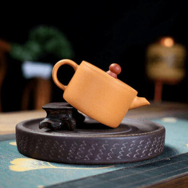 Yixing Zisha Teapot [Lucky] (Huangjin Duan Ni – 150ml)