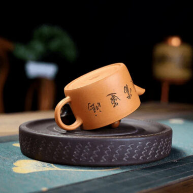 Yixing Zisha Teapot [Lucky] (Huangjin Duan Ni – 150ml)