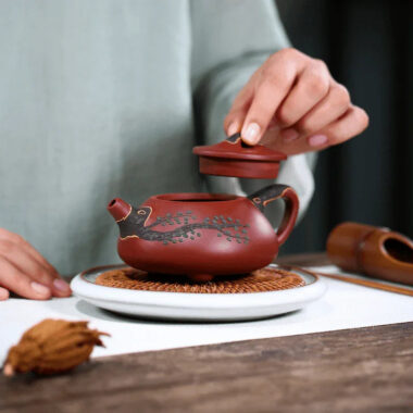 Yixing Zisha Teapot [Pine Needle Shi Piao] (Dahongpao – 200ml)