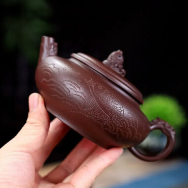 Yixing Zisha Teapot [Qing Yu Lian] (Zi Ni – 280ml)