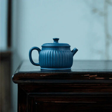 Yixing Zisha Teapot [Ribbed Jing Quan] (Tian Qing Ni – 160ml)