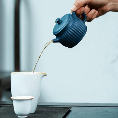 Yixing Zisha Teapot [Ribbed Jing Quan] (Tian Qing Ni – 160ml)