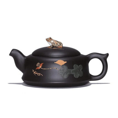 Yixing Zisha Teapot Set [Lotus Pond Moonlight] (Hei Zhu Ni – 260ml)