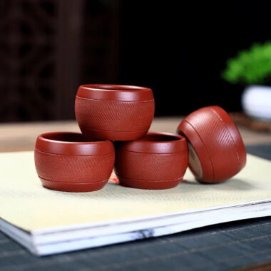 Yixing Zisha Teapot Set [Shede Zhou Pan] (Dahongpao – 150ml)