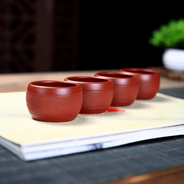 Yixing Zisha Teapot Set [Shede Zhou Pan] (Dahongpao – 150ml)