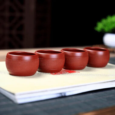 Yixing Zisha Teapot Set [Shede Zhou Pan] (Dahongpao – 150ml)