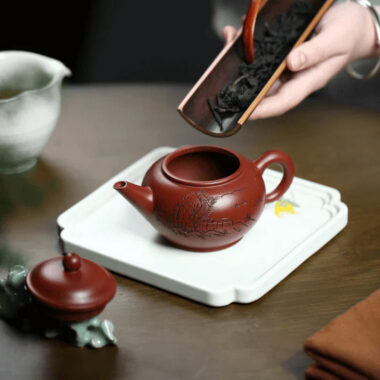 Yixing Zisha Teapot [Shan Jing Shui Ping] (Dahongpao – 210ml)