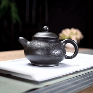 Yixing Zisha Teapot [Shanshui Pun Pot] (Shi Huang – 330ml)
