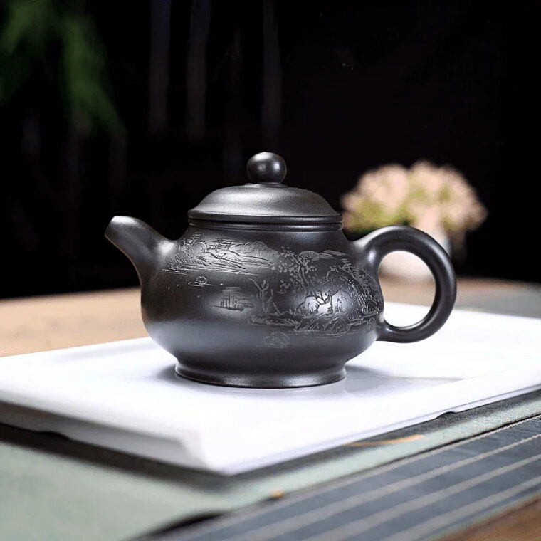 Yixing Zisha Teapot [Shanshui Pun Pot] (Shi Huang – 330ml)