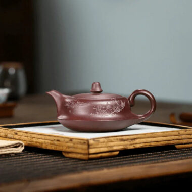 Yixing Zisha Teapot [Shanshui Quhu] (Zi Ni – 190ml)