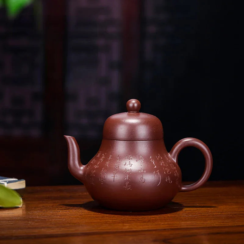 Yixing Zisha Teapot [Si Ting] (Zi Zhu Ni – 160ml)