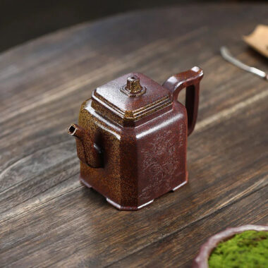 Yixing Zisha Teapot [Sifang Ji Yu] (High Temperature Duan Ni Fired – 340ml)