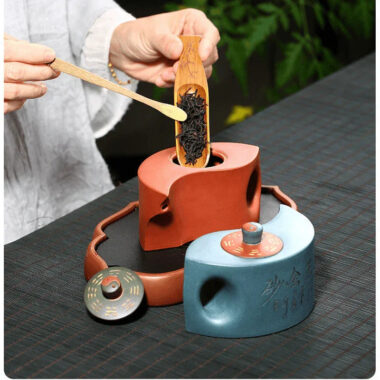 Yixing Zisha Teapot [Tai Chi Bagua] (Qing Shui Ni/Lu Ni – 200ml x 2)