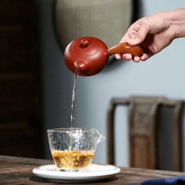 Yixing Zisha Teapot [Tang Yu Side Handle Pot] (Dahongpao – 220ml)