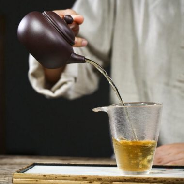 Yixing Zisha Teapot [Tang Yu Side Handle Pot]  (Zi Ni – 220ml)