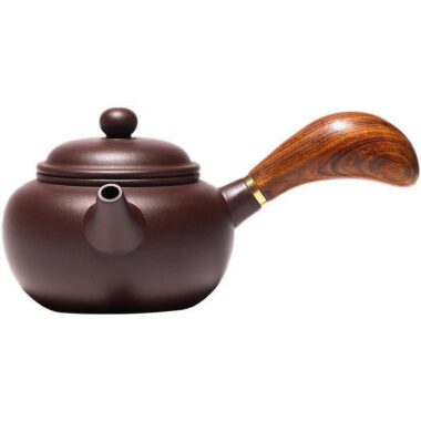 Yixing Zisha Teapot [Tang Yu Side Handle Pot]  (Zi Ni – 220ml)