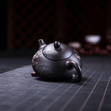 Yixing Zisha Teapot [Three Friends of Winter] (Hei Jin Sha – 160ml)