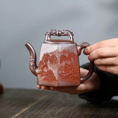 Yixing Zisha Teapot [Twin Dragon Ball] (High Temperature Duan Ni Fired – 340ml)