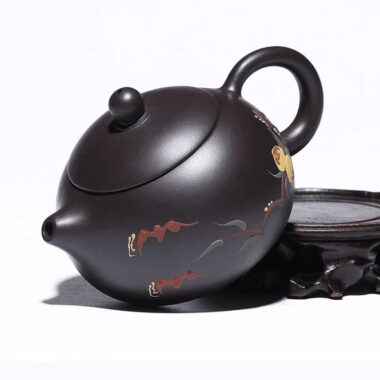 Yixing Zisha Teapot [Xiantao Xishi] (Hei Ni – 250ml)
