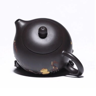 Yixing Zisha Teapot [Xiantao Xishi] (Hei Ni – 250ml)
