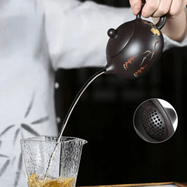 Yixing Zisha Teapot [Xiantao Xishi] (Hei Ni – 250ml)