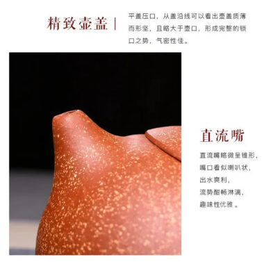 Yixing Zisha Teapot [Xishi Pot] (Long Xue Sha – 230ml)