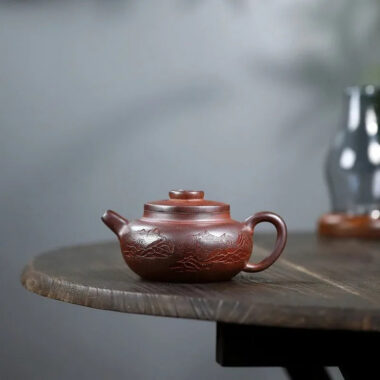 Yixing Zisha Teapot [Yuan Zhu Guan Shan] (High Temperature Duan Ni – 290ml)