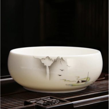 Mutton Fat Jade White Porcelain Tea Gift Set [Shangshan Ruoshui]