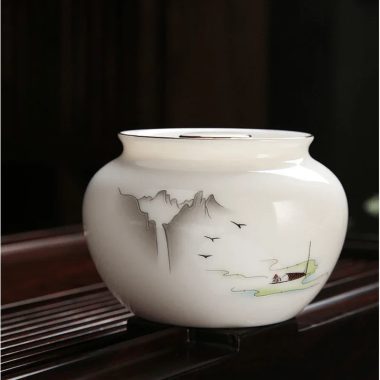 Mutton Fat Jade White Porcelain Tea Gift Set [Shangshan Ruoshui]