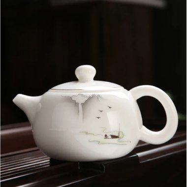 Mutton Fat Jade White Porcelain Tea Gift Set [Shangshan Ruoshui]