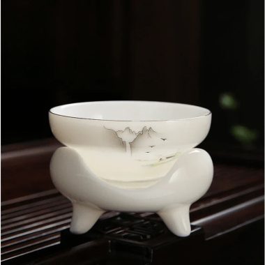 Mutton Fat Jade White Porcelain Tea Gift Set [Shangshan Ruoshui]