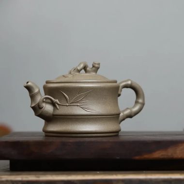 Full Handmade Yixing Zisha Teapot [Bamboo Pot] (Duan Ni – 300ml)