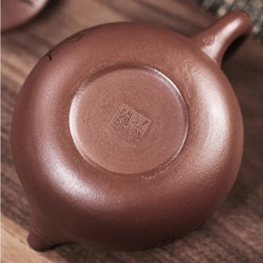 Full Handmade Yixing Zisha Teapot [Bamboo Xishi] (Di Cao Qing – 250ml)