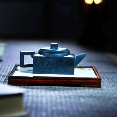 Full Handmade Yixing Zisha Teapot [Feng Qing Qi Zheng] (Tian Qing Ni – 300ml)