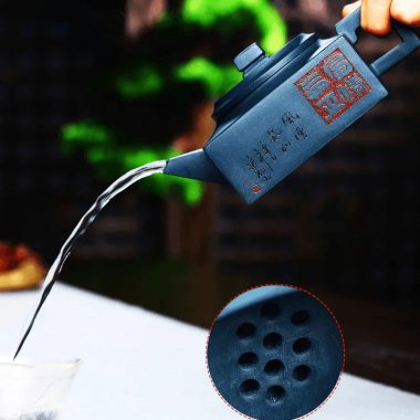 Full Handmade Yixing Zisha Teapot [Feng Qing Qi Zheng] (Tian Qing Ni – 300ml)